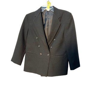Retro Kids Black Blazer 12 Double breasted Jacket
